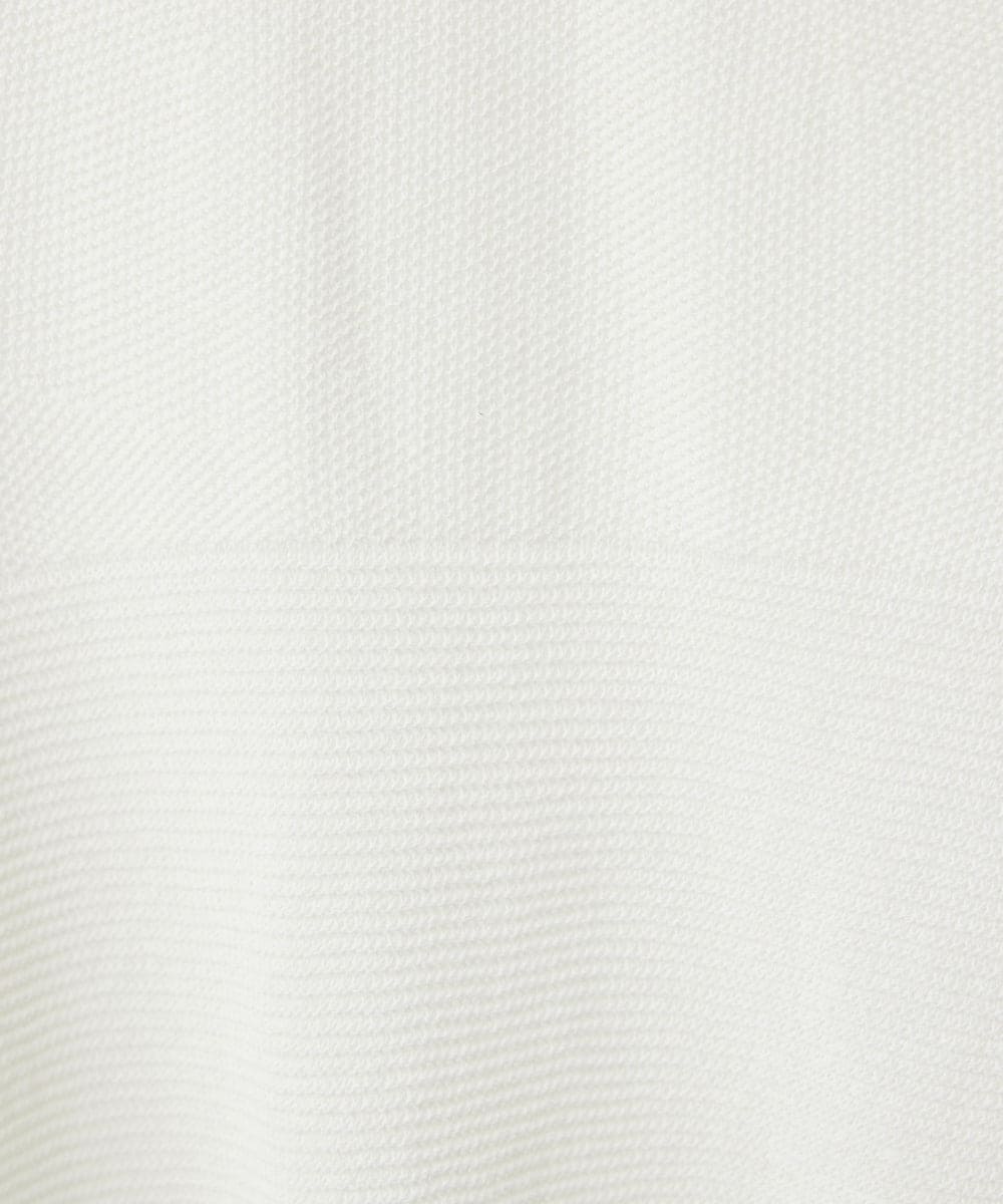 PHFGD15230 GEORGES RECH(小さいサイズ)(メゾン ドゥ サンク)  [日本製]ホールガーメントストレッチ5分袖ニット ホワイト