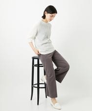 PHFGD15230 GEORGES RECH(小さいサイズ)(メゾン ドゥ サンク)  [日本製]ホールガーメントストレッチ5分袖ニット ホワイト