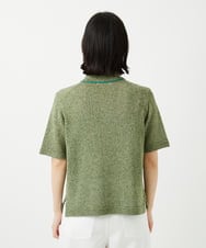 PHFGD36270 GEORGES RECH(小さいサイズ)(メゾン ドゥ サンク) カラーミックスヤーンポロニット グリーン