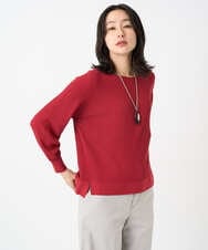 PHFGE43230 GEORGES RECH(小さいサイズ)(メゾン ドゥ サンク) [アンサンブル対応]畦タック柄ニットプルオーバー レッド