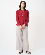 PHFGE43230 GEORGES RECH(小さいサイズ)(メゾン ドゥ サンク) [アンサンブル対応]畦タック柄ニットプルオーバー レッド