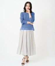 PHFGE43230 GEORGES RECH(小さいサイズ)(メゾン ドゥ サンク) [アンサンブル対応]畦タック柄ニットプルオーバー レッド