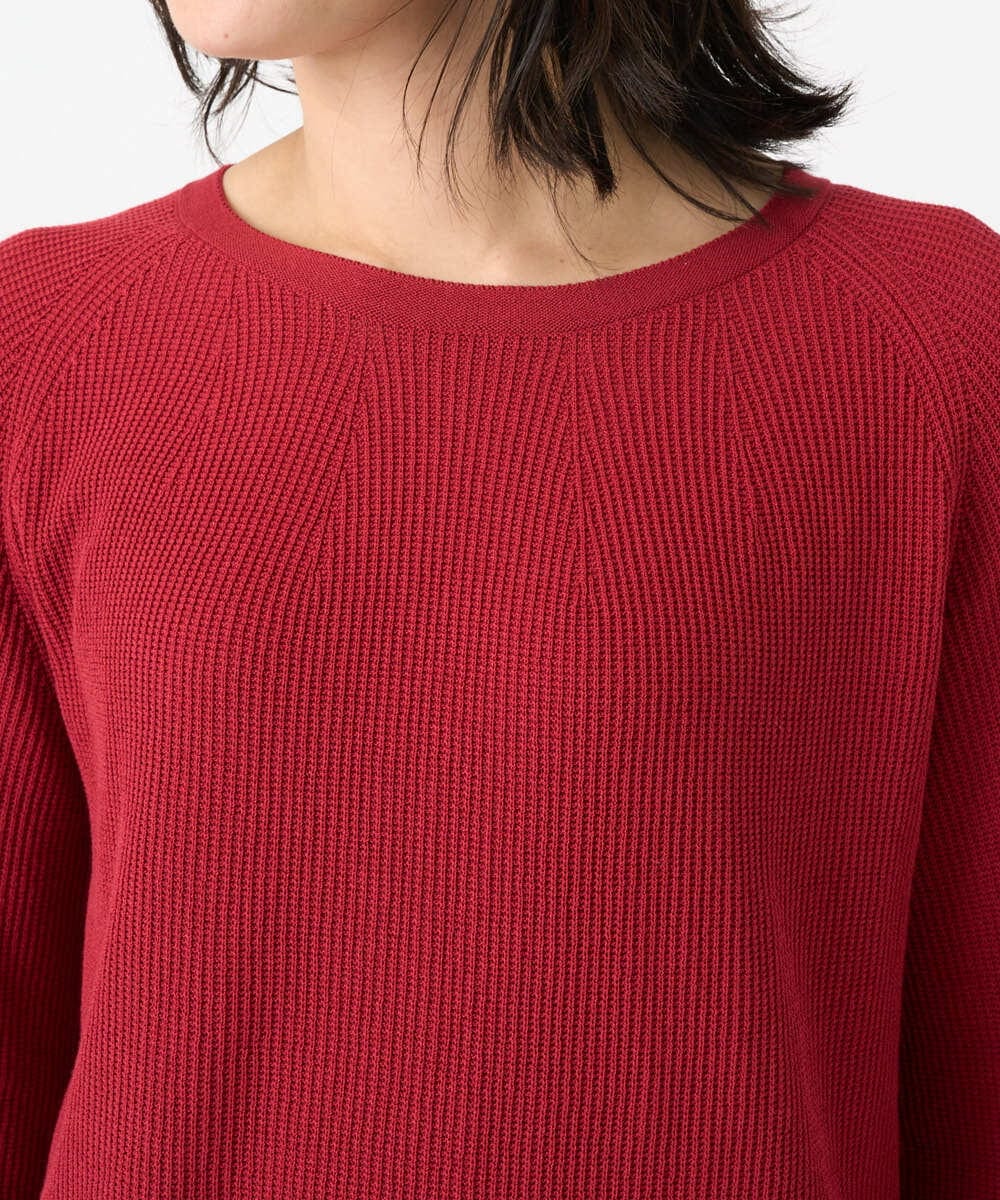 PHFGE43230 GEORGES RECH(小さいサイズ)(メゾン ドゥ サンク) [アンサンブル対応]畦タック柄ニットプルオーバー レッド