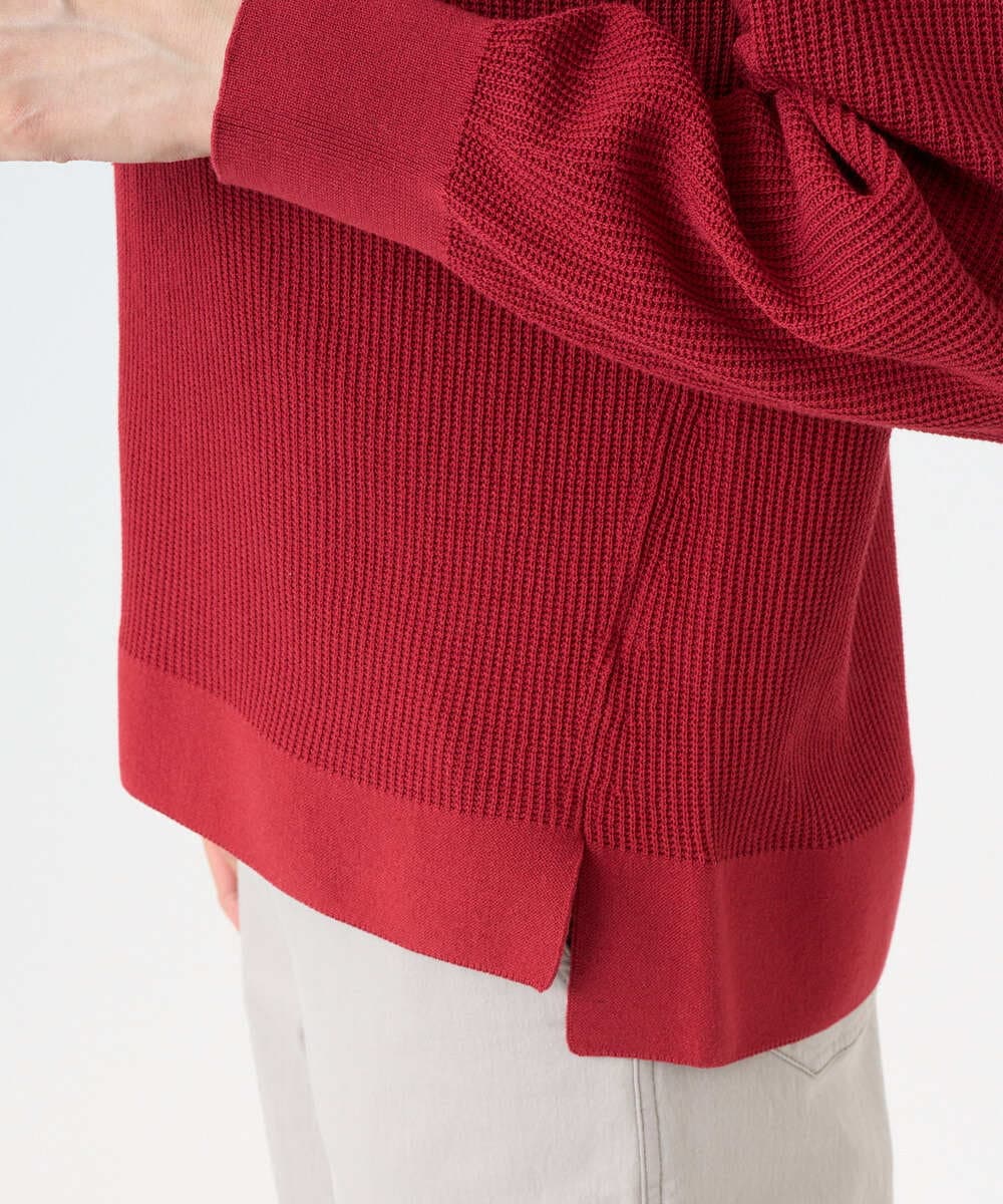 PHFGE43230 GEORGES RECH(小さいサイズ)(メゾン ドゥ サンク) [アンサンブル対応]畦タック柄ニットプルオーバー レッド
