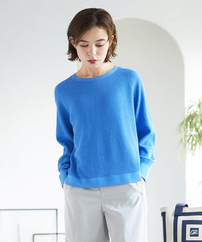 PHFGE43230 GEORGES RECH(小さいサイズ) [アンサンブル対応]畦タック柄ニットプルオーバー