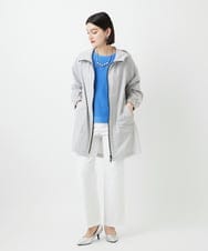 PHFGE43230 GEORGES RECH(小さいサイズ)(メゾン ドゥ サンク) [アンサンブル対応]畦タック柄ニットプルオーバー ホワイト(ボーダー柄)