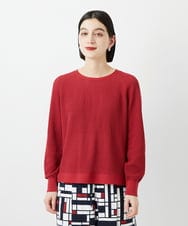 PHFGE43230 GEORGES RECH(小さいサイズ)(メゾン ドゥ サンク) [アンサンブル対応]畦タック柄ニットプルオーバー ホワイト(ボーダー柄)