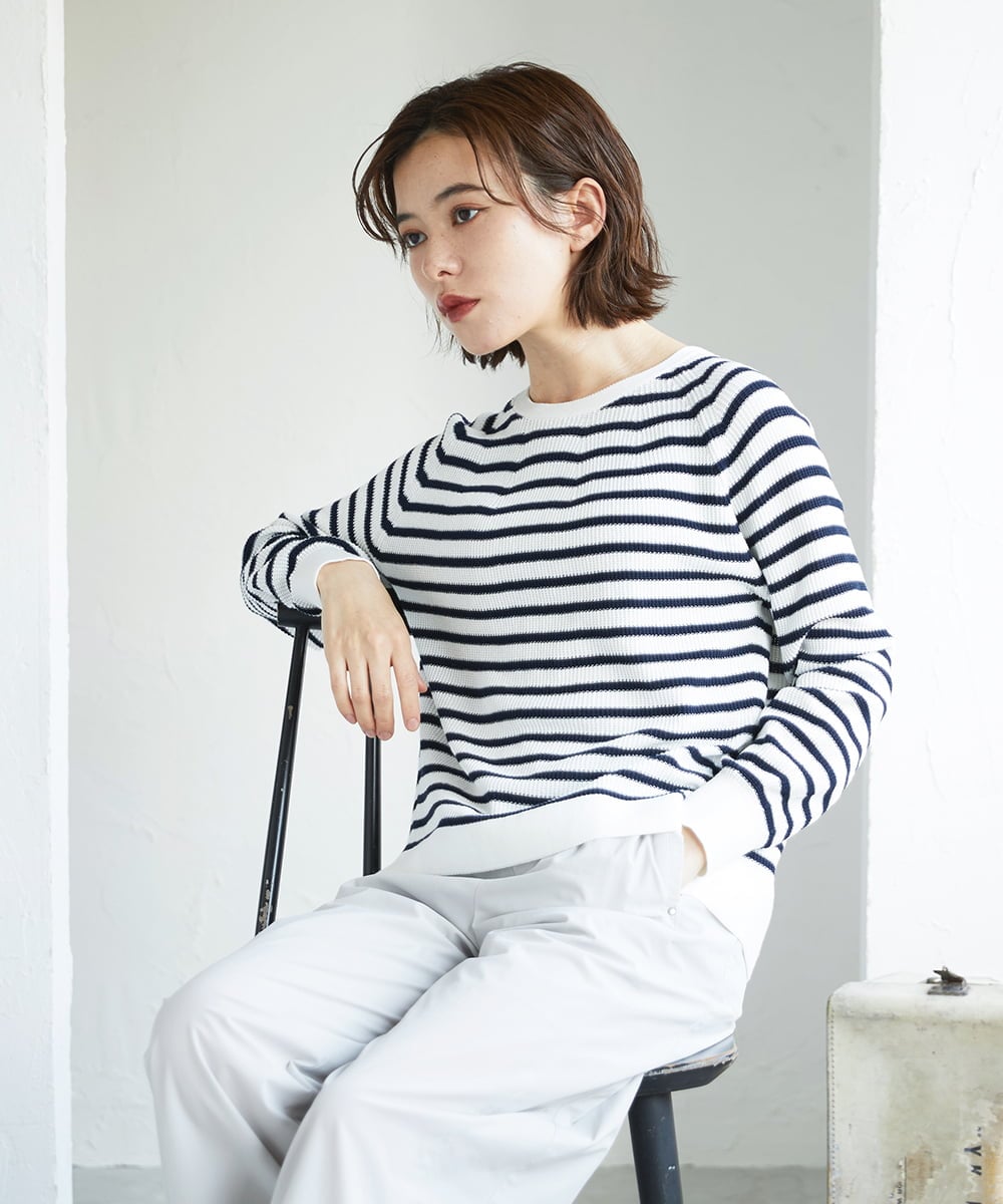 PHFGE43230 GEORGES RECH(小さいサイズ) [アンサンブル対応]畦タック柄ニットプルオーバー