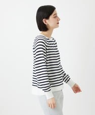 PHFGE43230 GEORGES RECH(小さいサイズ)(メゾン ドゥ サンク) [アンサンブル対応]畦タック柄ニットプルオーバー ホワイト(ボーダー柄)