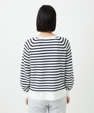 PHFGE43230 GEORGES RECH(小さいサイズ)(メゾン ドゥ サンク) [アンサンブル対応]畦タック柄ニットプルオーバー ホワイト(ボーダー柄)