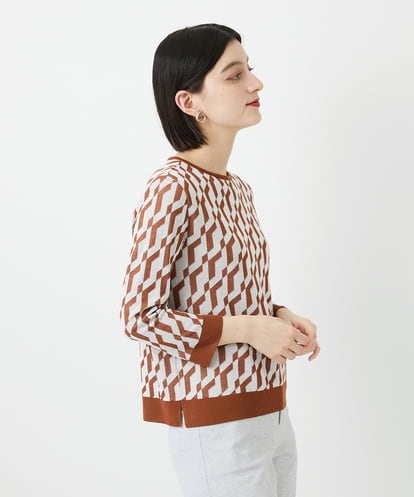 PHFGF53250 GEORGES RECH(小さいサイズ) [日本製]ハイゲージ幾何ジャカードニット