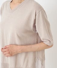 PHFGU44260 GEORGES RECH(小さいサイズ)(メゾン ドゥ サンク) リネンブレンドコンビニット ベージュ