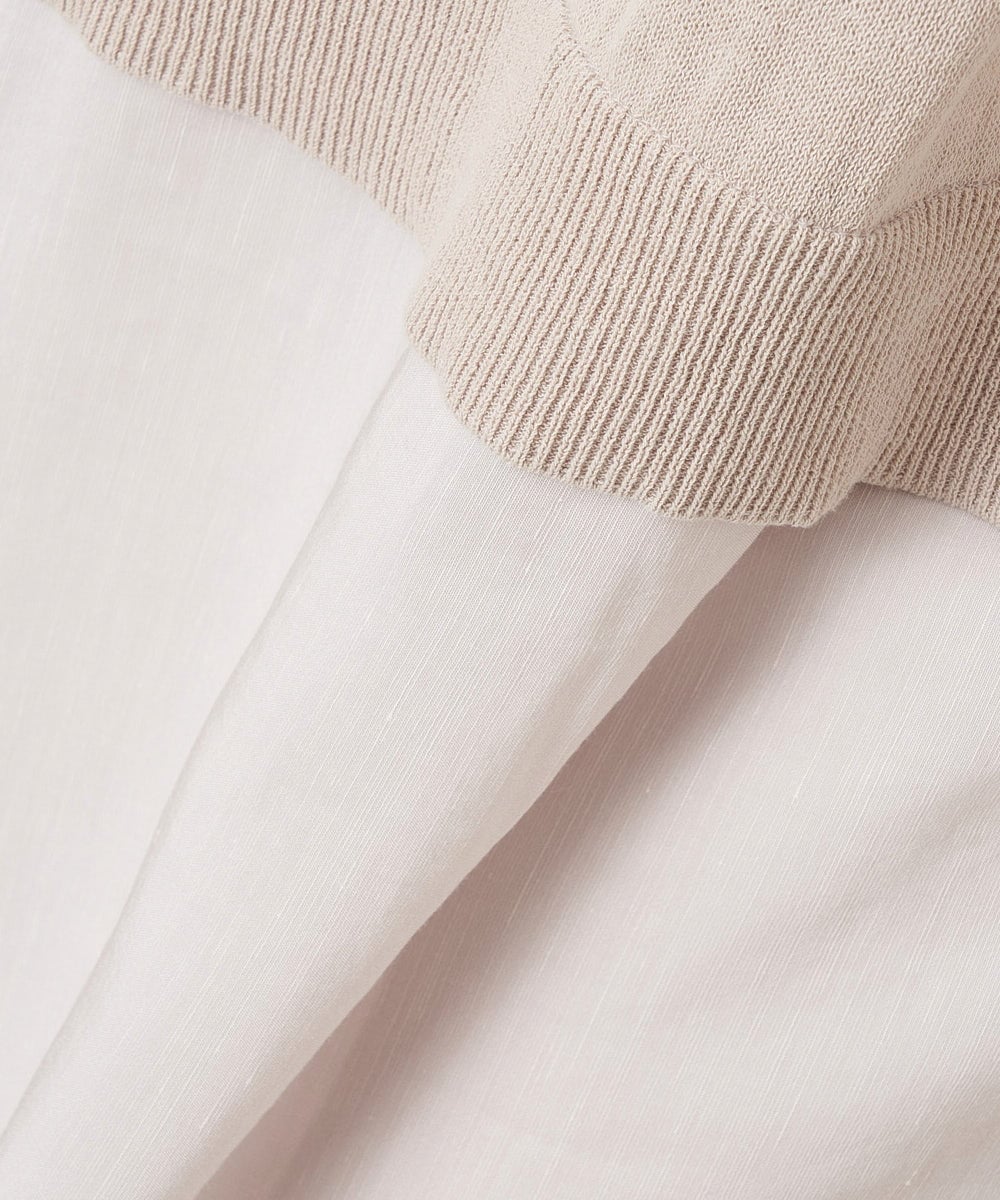 PHFGU44260 GEORGES RECH(小さいサイズ)(メゾン ドゥ サンク) リネンブレンドコンビニット ベージュ