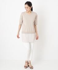 PHFGU44260 GEORGES RECH(小さいサイズ)(メゾン ドゥ サンク) リネンブレンドコンビニット ベージュ