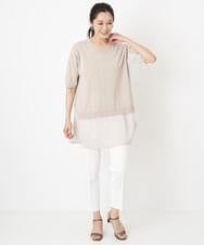 PHFGU44260 GEORGES RECH(小さいサイズ)(メゾン ドゥ サンク) リネンブレンドコンビニット ベージュ