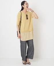 PHFGU44260 GEORGES RECH(小さいサイズ)(メゾン ドゥ サンク) リネンブレンドコンビニット ベージュ