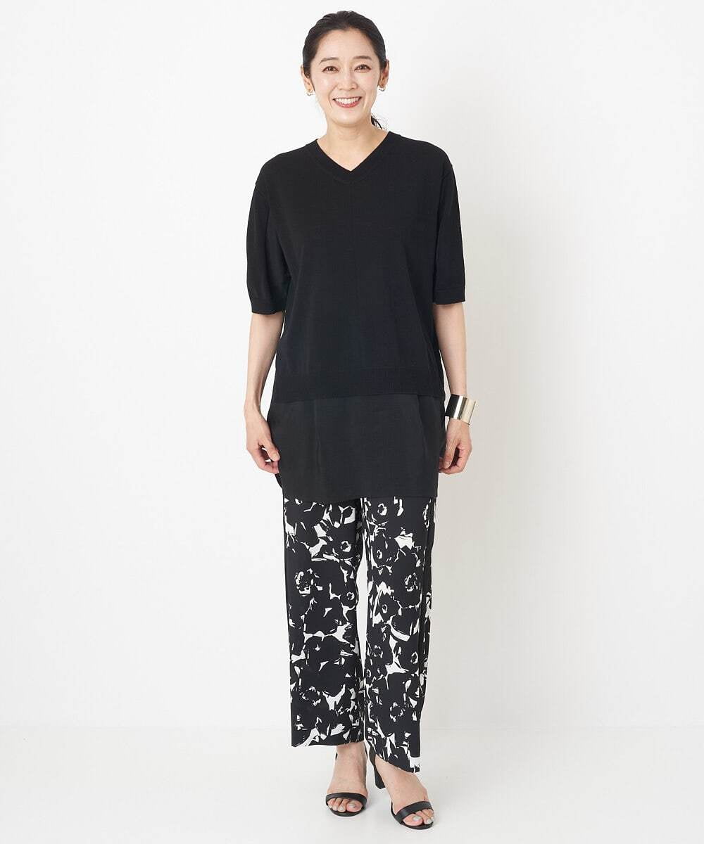 PHFGU44260 GEORGES RECH(小さいサイズ)(メゾン ドゥ サンク) リネンブレンドコンビニット ベージュ