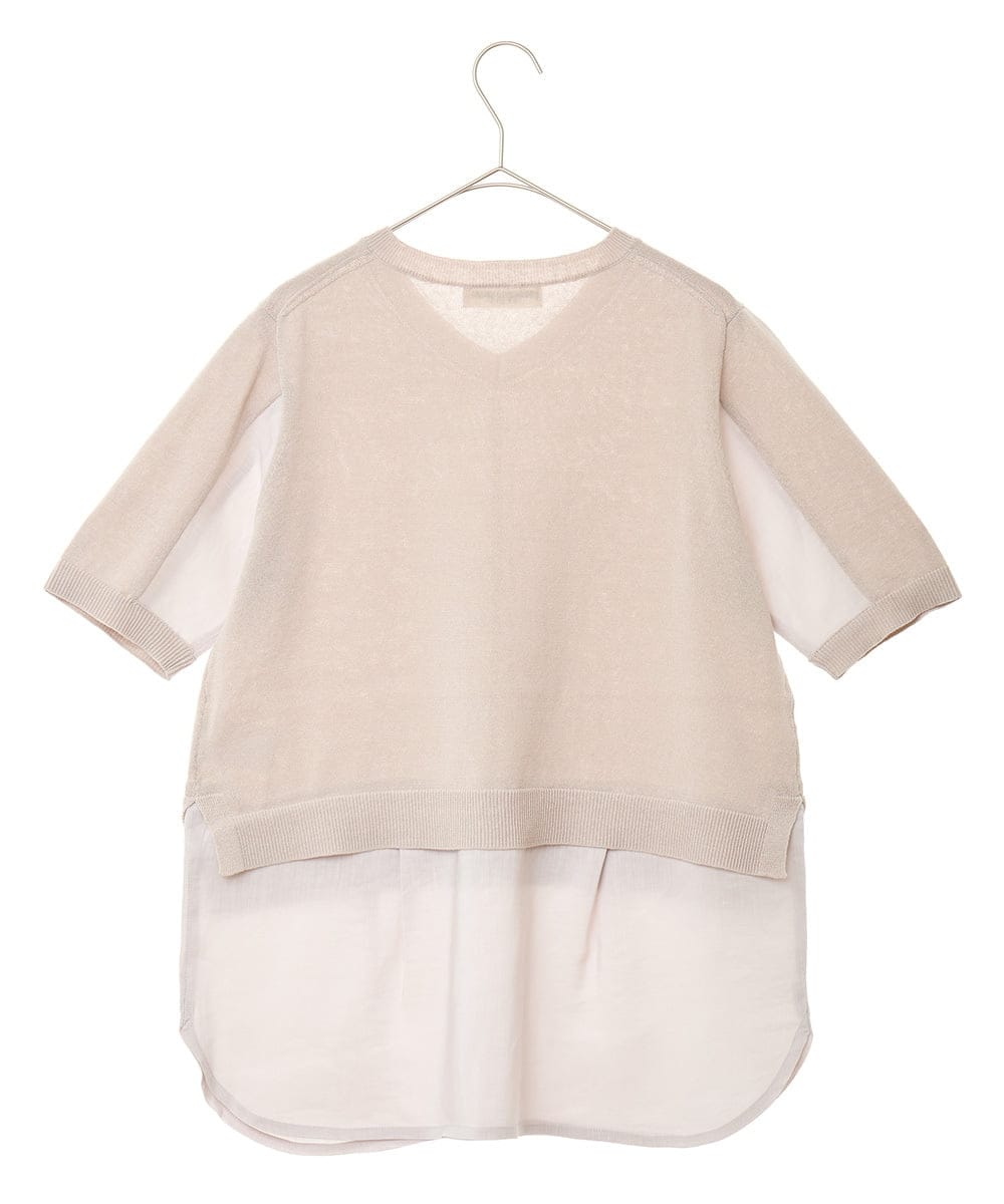 PHFGU44260 GEORGES RECH(小さいサイズ)(メゾン ドゥ サンク) リネンブレンドコンビニット ベージュ