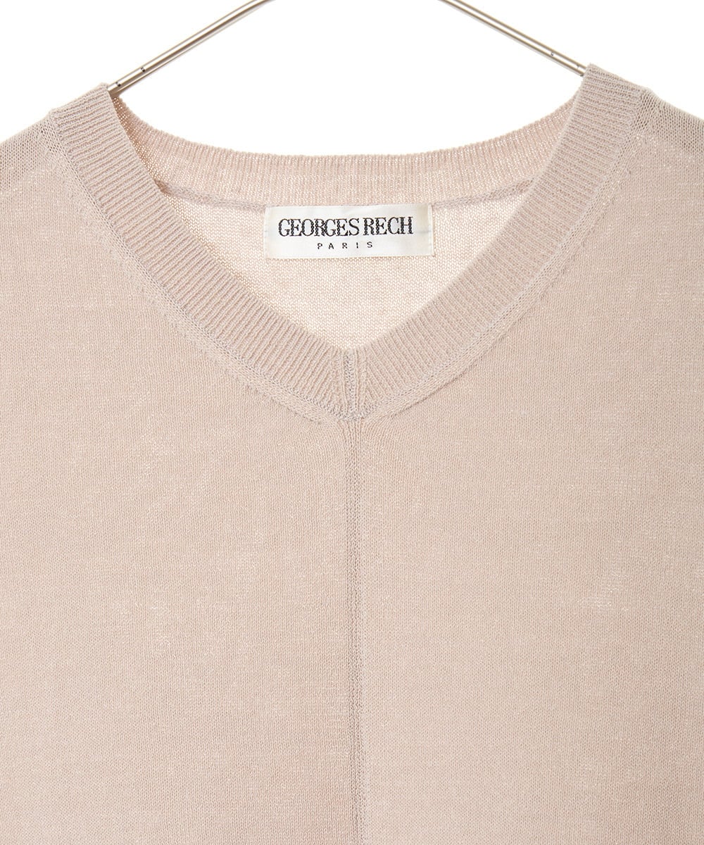 PHFGU44260 GEORGES RECH(小さいサイズ)(メゾン ドゥ サンク) リネンブレンドコンビニット ベージュ