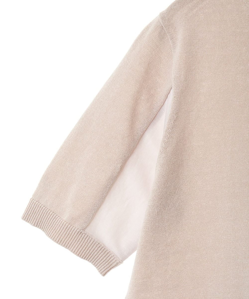 PHFGU44260 GEORGES RECH(小さいサイズ)(メゾン ドゥ サンク) リネンブレンドコンビニット ベージュ