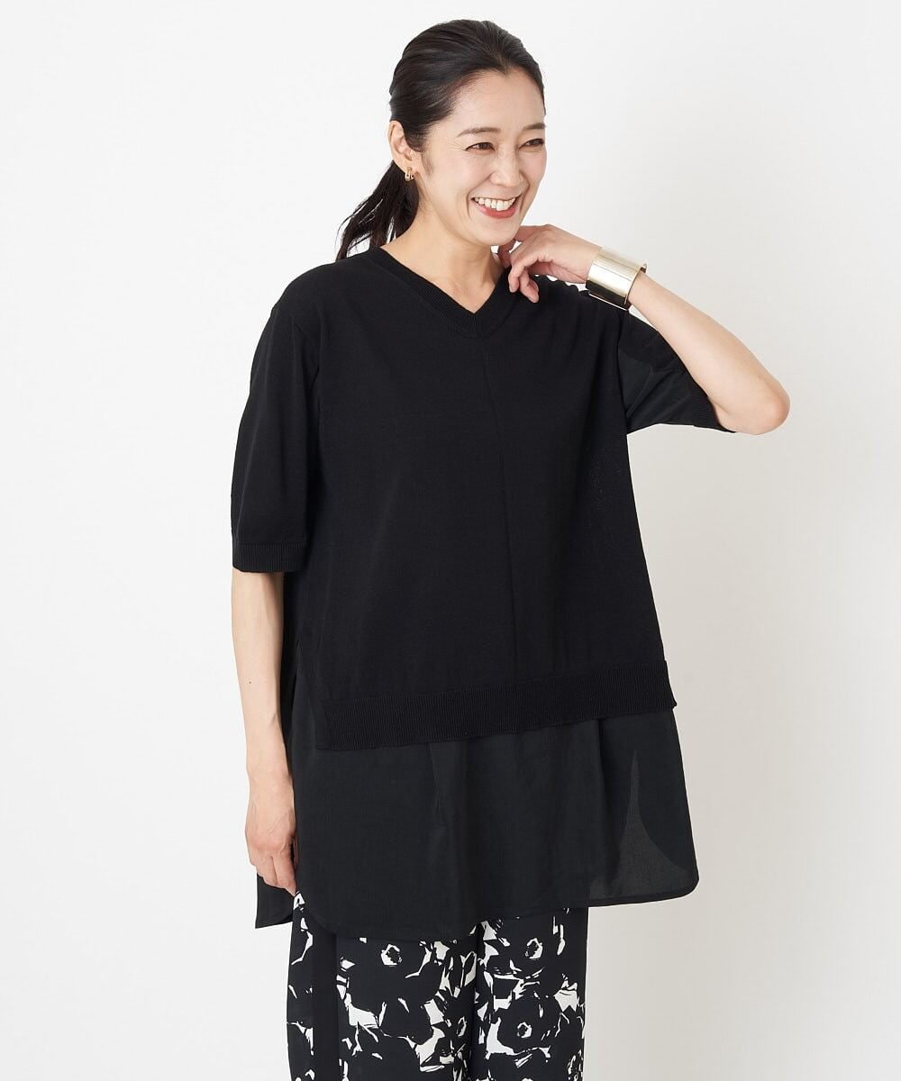 PHFGU44260 GEORGES RECH(小さいサイズ)(メゾン ドゥ サンク) リネンブレンドコンビニット ベージュ