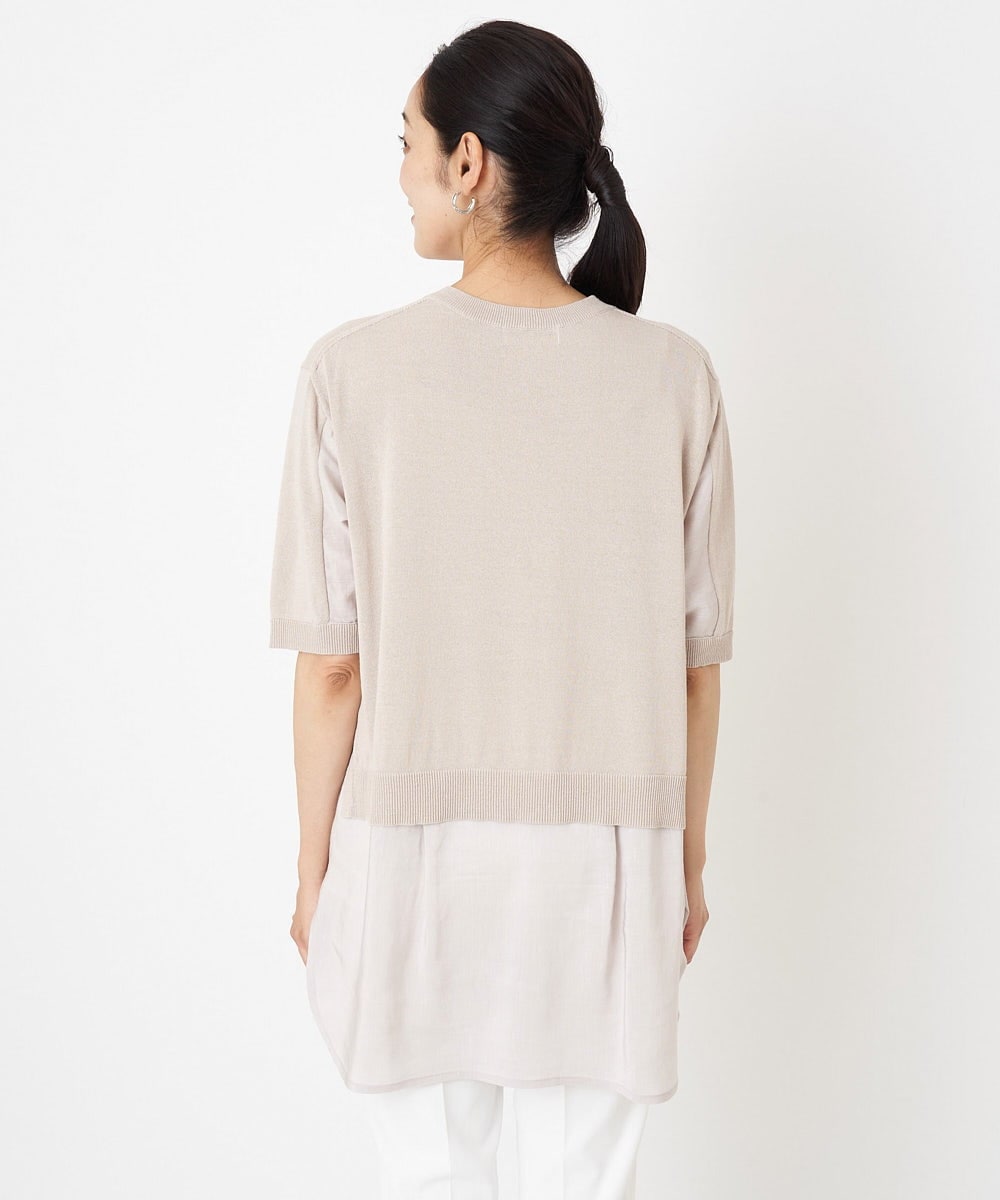 PHFGU44260 GEORGES RECH(小さいサイズ)(メゾン ドゥ サンク) リネンブレンドコンビニット ベージュ