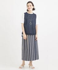 PHFGV05190 GEORGES RECH(小さいサイズ)(メゾン ドゥ サンク)  [日本製]ペーパーヤーンニットベスト レッド