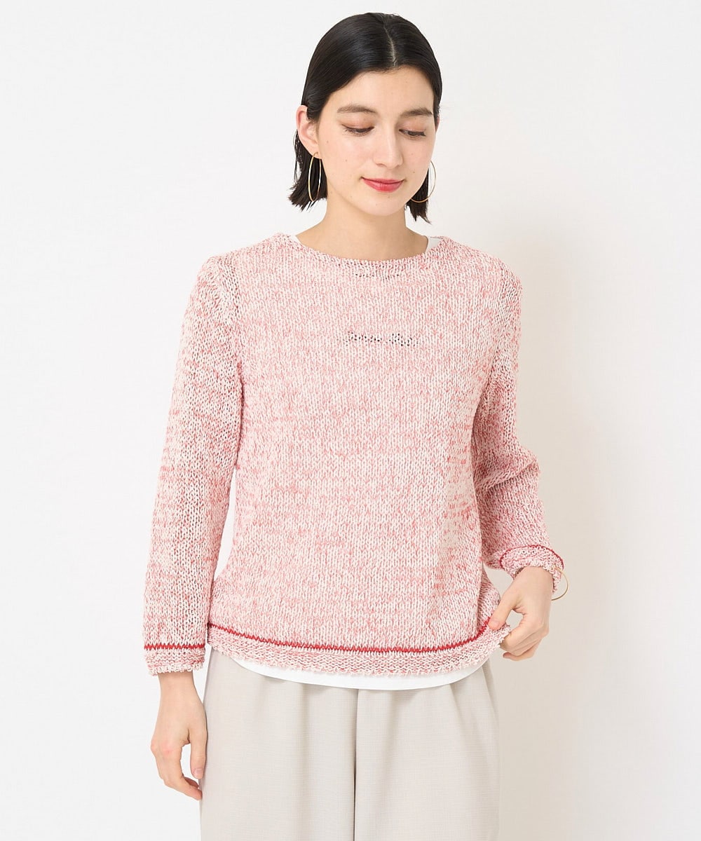 PHFGV40270 GEORGES RECH(小さいサイズ)(メゾン ドゥ サンク) ミックスヤーンニット レッド系