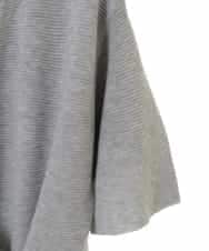 PHFHN38260 GEORGES RECH(小さいサイズ)(メゾン ドゥ サンク) 【ツインセット】ボレロ×チュニックブラウス グリーン×ライトグレー