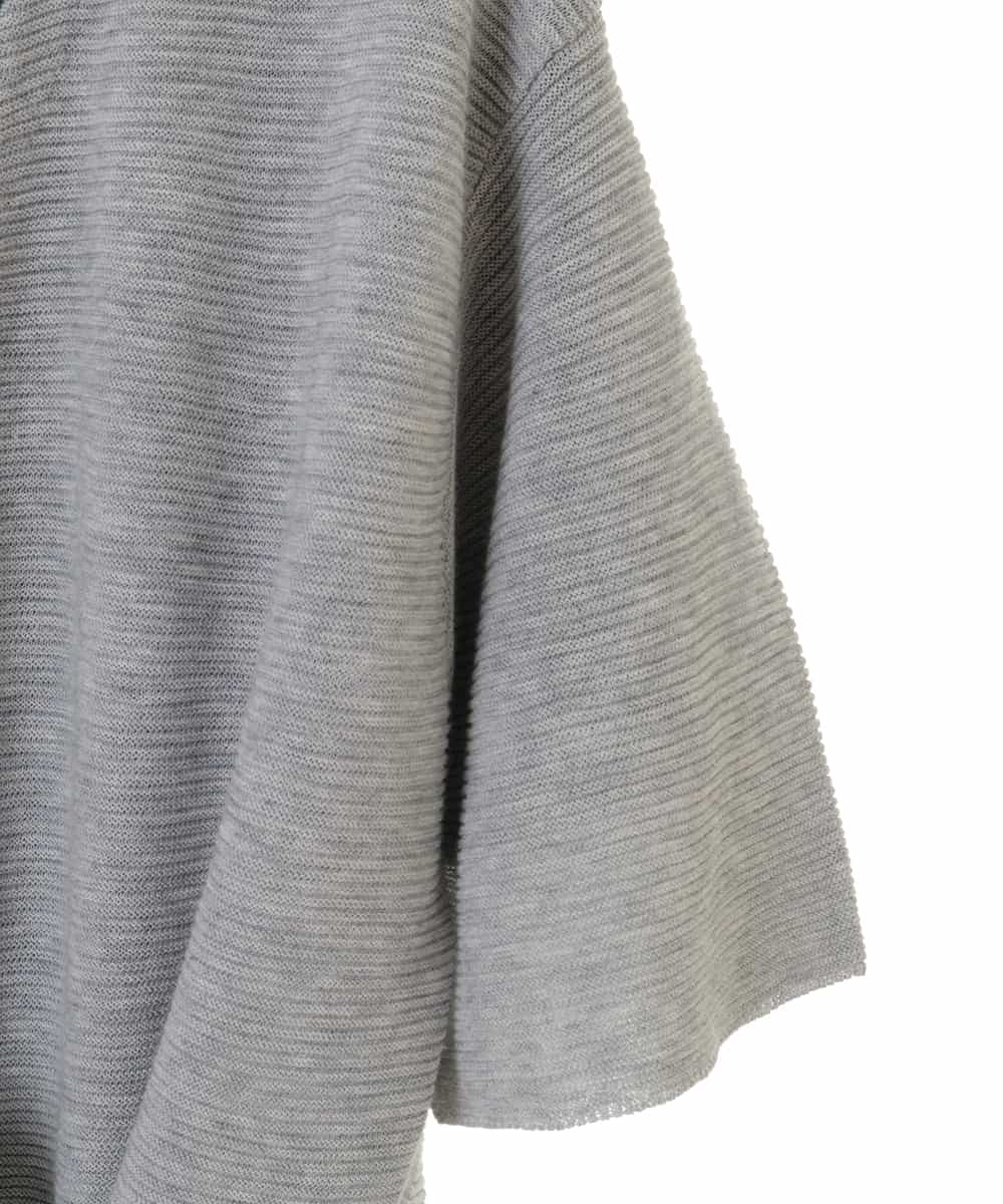 PHFHN38260 GEORGES RECH(小さいサイズ)(メゾン ドゥ サンク) 【ツインセット】ボレロ×チュニックブラウス グリーン×ライトグレー