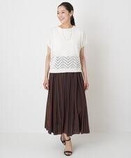 PHFHT15190 GEORGES RECH(小さいサイズ)(メゾン ドゥ サンク) アイレットシアーフレンチスリーブニット マスタードイエロー