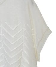 PHFHT15190 GEORGES RECH(小さいサイズ)(メゾン ドゥ サンク) アイレットシアーフレンチスリーブニット マスタードイエロー