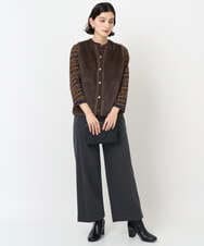 PHFJB42270 GEORGES RECH(小さいサイズ)(メゾン ドゥ サンク)  [日本製]配色デザインジャージーニット アイボリー