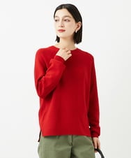 PHFJB47230 GEORGES RECH(小さいサイズ)(メゾン ドゥ サンク)  [日本製]ガーター編みニットプルオーバー レッド