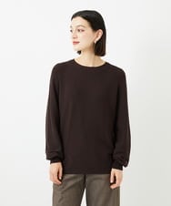PHFJB47230 GEORGES RECH(小さいサイズ)(メゾン ドゥ サンク)  [日本製]ガーター編みニットプルオーバー マスタード系