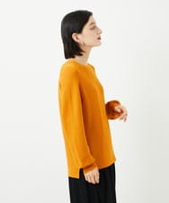 PHFJB47230 GEORGES RECH(小さいサイズ)(メゾン ドゥ サンク)  [日本製]ガーター編みニットプルオーバー マスタード系