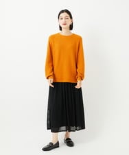 PHFJB47230 GEORGES RECH(小さいサイズ)(メゾン ドゥ サンク)  [日本製]ガーター編みニットプルオーバー マスタード系