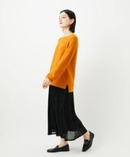 PHFJB47230 GEORGES RECH(小さいサイズ)(メゾン ドゥ サンク)  [日本製]ガーター編みニットプルオーバー マスタード系