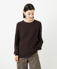 PHFJB47230 GEORGES RECH(小さいサイズ)(メゾン ドゥ サンク)  [日本製]ガーター編みニットプルオーバー ブラウン