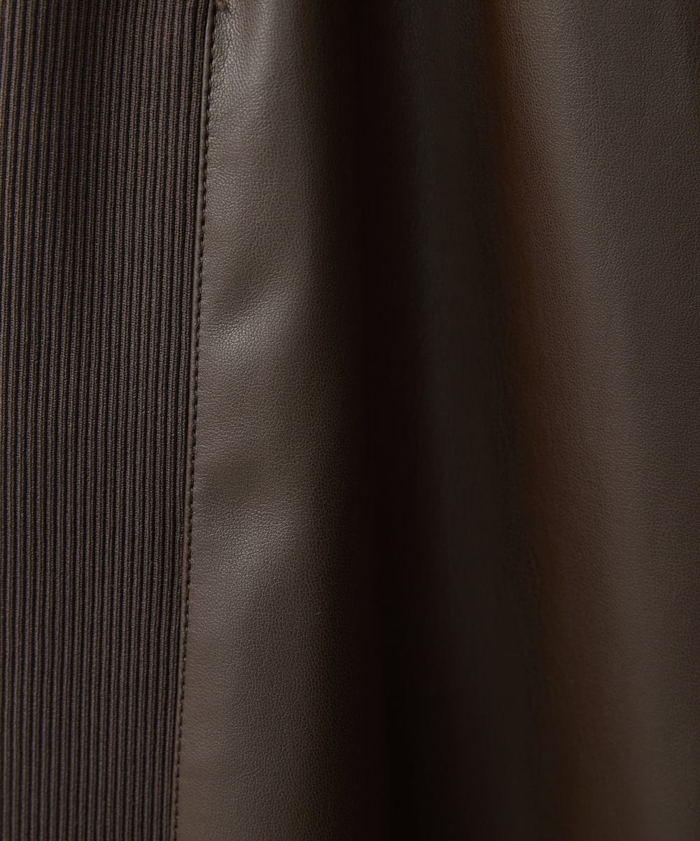 PHHAA40330 GEORGES RECH(小さいサイズ)(メゾン ドゥ サンク)  [セットアップ対応]ライトレザーナローラップスカート ネイビー