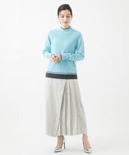 PHHAB58360 GEORGES RECH(小さいサイズ)(メゾン ドゥ サンク) フェイクスエードラッププリーツスカート アイボリー