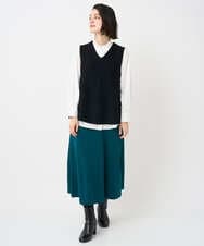 PHHAD30330 GEORGES RECH(小さいサイズ)(メゾン ドゥ サンク)  [セットアップ対応]ジャージーセミフレアスカート ダークグレー