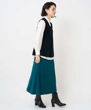 PHHAD30330 GEORGES RECH(小さいサイズ)(メゾン ドゥ サンク)  [セットアップ対応]ジャージーセミフレアスカート ダークグレー