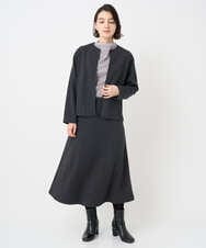 PHHAD30330 GEORGES RECH(小さいサイズ)(メゾン ドゥ サンク)  [セットアップ対応]ジャージーセミフレアスカート ダークグレー