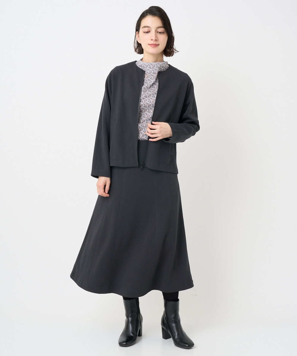 PHHAD30330 GEORGES RECH(小さいサイズ)(メゾン ドゥ サンク)  [セットアップ対応]ジャージーセミフレアスカート ダークグレー