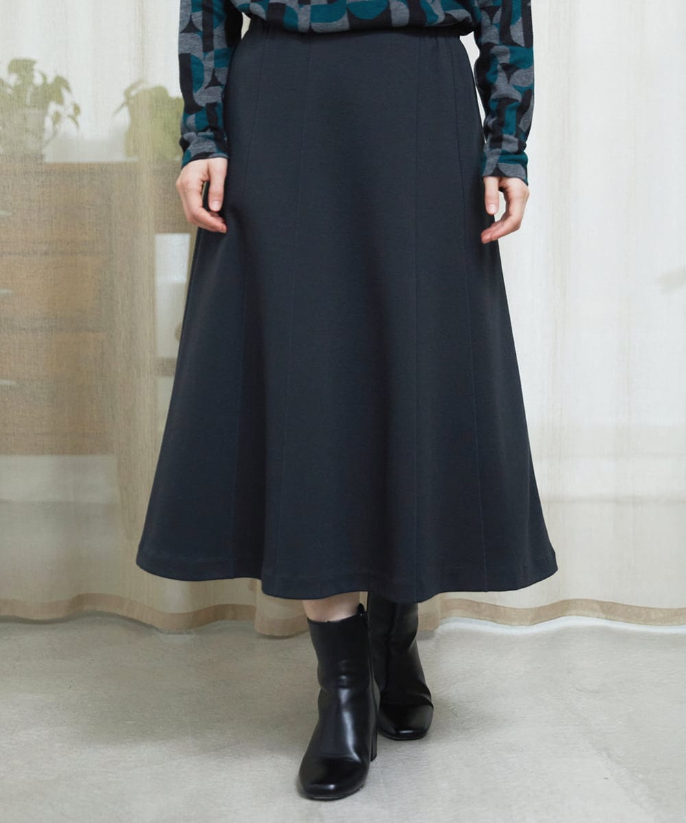 PHHAD30330 GEORGES RECH(小さいサイズ)(メゾン ドゥ サンク)  [セットアップ対応]ジャージーセミフレアスカート ダークグレー