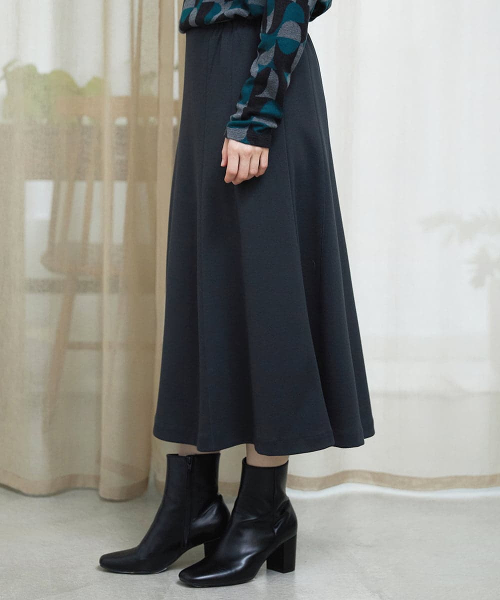 PHHAD30330 GEORGES RECH(小さいサイズ)(メゾン ドゥ サンク)  [セットアップ対応]ジャージーセミフレアスカート ダークグレー