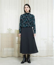 PHHAD30330 GEORGES RECH(小さいサイズ)(メゾン ドゥ サンク)  [セットアップ対応]ジャージーセミフレアスカート ダークグレー