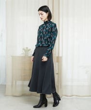 PHHAD30330 GEORGES RECH(小さいサイズ)(メゾン ドゥ サンク)  [セットアップ対応]ジャージーセミフレアスカート ダークグレー