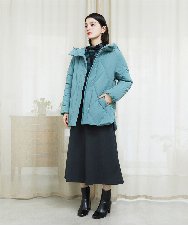 PHHAD30330 GEORGES RECH(小さいサイズ)(メゾン ドゥ サンク)  [セットアップ対応]ジャージーセミフレアスカート ダークグレー